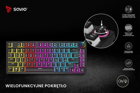 Klawiatura mechaniczna bezprzewodowa PHENIX, Gateron Red Pro, Pudding Klawiatura mechaniczna bezprzewodowa PHENIX, Gateron Red Pro, Pudding