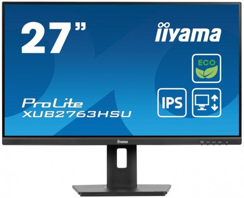 Monitor 27 cali ProLite XUB2763HSU-B1 IPS,100HZ,ECO,3ms,SLIM,HDMI,DP,2x USB3.22x2W,HAS(150mm),TCO,EPEAT Monitor 27 cali ProLite XUB2763HSU-B1 IPS,100HZ,ECO,3ms,SLIM,HDMI,DP,2x USB3.22x2W,HAS(150mm),TCO,EPEAT
