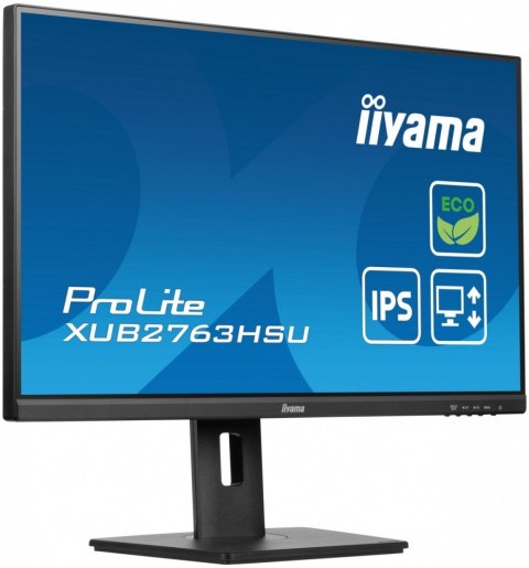 Monitor 27 cali ProLite XUB2763HSU-B1 IPS,100HZ,ECO,3ms,SLIM,HDMI,DP,2x USB3.22x2W,HAS(150mm),TCO,EPEAT Monitor 27 cali ProLite XUB2763HSU-B1 IPS,100HZ,ECO,3ms,SLIM,HDMI,DP,2x USB3.22x2W,HAS(150mm),TCO,EPEAT
