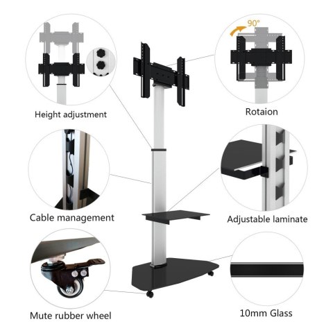Stojak Mobilny LCD/LED 37-70cali, 40kg PIVOT Stojak Mobilny LCD/LED 37-70cali, 40kg PIVOT