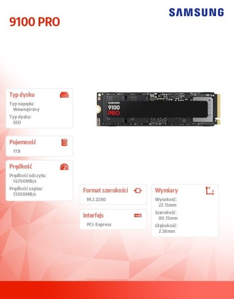 Dysk SSD 9100 PRO NVMe MZ-VAP1T0BW Dysk SSD 9100 PRO NVMe MZ-VAP1T0BW