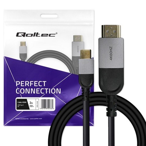 Kabel Adapter USB-C na HDMI high speed 4K | 60Hz | 32AWG | 2m Kabel Adapter USB-C na HDMI high speed 4K | 60Hz | 32AWG | 2m