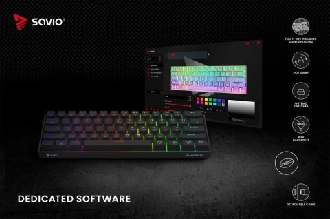Klawiatura mechaniczna BLACKOUT X2 OUTEMU Blue, Hot Swap Klawiatura mechaniczna BLACKOUT X2 OUTEMU Blue, Hot Swap