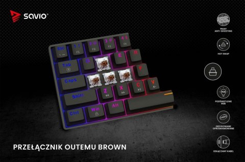 Klawiatura mechaniczna BLACKOUT X2 OUTEMU Brown, Hot Swap Klawiatura mechaniczna BLACKOUT X2 OUTEMU Brown, Hot Swap