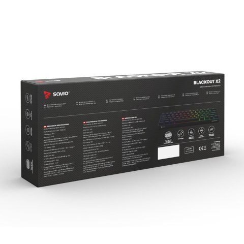 Klawiatura mechaniczna BLACKOUT X2 OUTEMU Peach Silent, Hot Swap Klawiatura mechaniczna BLACKOUT X2 OUTEMU Peach Silent, Hot Swap