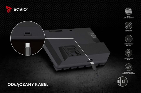 Klawiatura mechaniczna BLACKOUT X2 OUTEMU Peach Silent, Hot Swap Klawiatura mechaniczna BLACKOUT X2 OUTEMU Peach Silent, Hot Swap