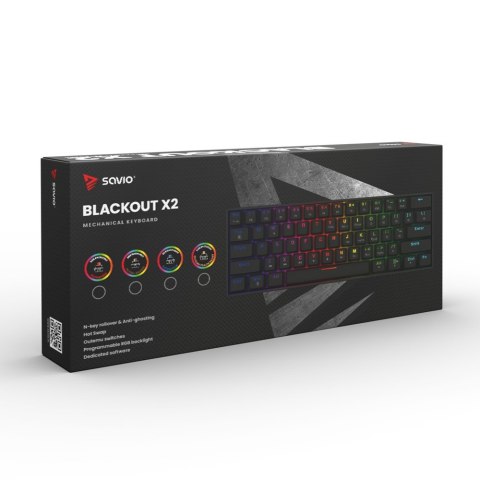 Klawiatura mechaniczna BLACKOUT X2 OUTEMU Red, Hot Swap Klawiatura mechaniczna BLACKOUT X2 OUTEMU Red, Hot Swap