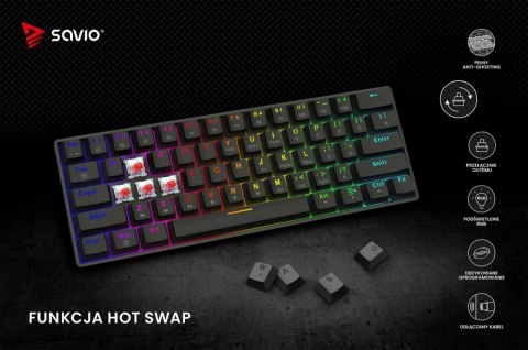 Klawiatura mechaniczna BLACKOUT X2 OUTEMU Red, Hot Swap Klawiatura mechaniczna BLACKOUT X2 OUTEMU Red, Hot Swap