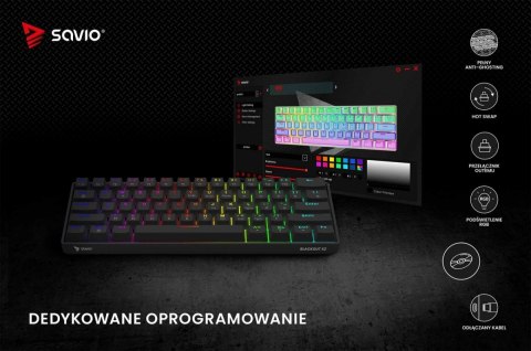 Klawiatura mechaniczna BLACKOUT X2 OUTEMU Red, Hot Swap Klawiatura mechaniczna BLACKOUT X2 OUTEMU Red, Hot Swap