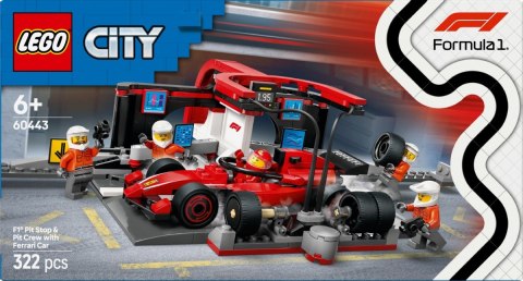 Klocki City 60443 F1 Pit stop i mechanicy z bolidem Ferrari Klocki City 60443 F1 Pit stop i mechanicy z bolidem Ferrari
