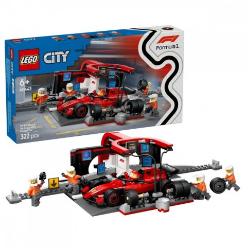 Klocki City 60443 F1 Pit stop i mechanicy z bolidem Ferrari Klocki City 60443 F1 Pit stop i mechanicy z bolidem Ferrari
