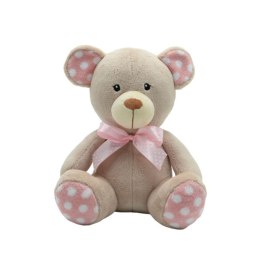 Maskotka Miś kropek beżowy 25 cm