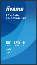 Monitor 50 cali LH5064UHS-B1AG, 24/7,IPS,ANDROID14,4K,500cd,1200:1, 2xHDMI ,USB-C,RJ45, RS-232c, IR, 2x10W, 2xUSB, UCHWYT ŚCIE