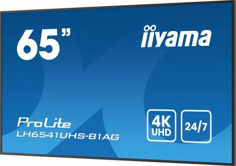 Monitor 65 cali LH6541UHS-B1AG VA,4K,24/7,LAN,USB,HDMI,500cd/m2, Haze(25%),2x10W,Pion/Poziom Monitor 65 cali LH6541UHS-B1AG VA,4K,24/7,LAN,USB,HDMI,500cd/m2, Haze(25%),2x10W,Pion/Poziom