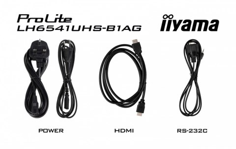 Monitor 65 cali LH6541UHS-B1AG VA,4K,24/7,LAN,USB,HDMI,500cd/m2, Haze(25%),2x10W,Pion/Poziom Monitor 65 cali LH6541UHS-B1AG VA,4K,24/7,LAN,USB,HDMI,500cd/m2, Haze(25%),2x10W,Pion/Poziom