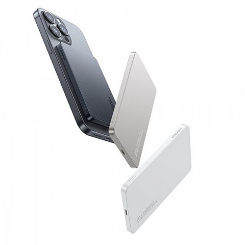 PowerBank 5000mAh 20W Indukcyjny Magsafe PD Fast Charge tytanowy PowerBank 5000mAh 20W Indukcyjny Magsafe PD Fast Charge tytanowy