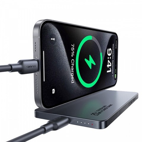 PowerBank 5000mAh 20W Indukcyjny Magsafe PD Fast Charge tytanowy PowerBank 5000mAh 20W Indukcyjny Magsafe PD Fast Charge tytanowy