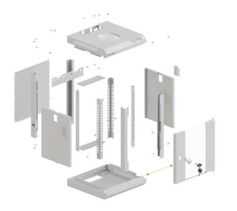 Szafa instalacyjna rack wisząca 10 cali 4U 300x300 szara Szafa instalacyjna rack wisząca 10 cali 4U 300x300 szara