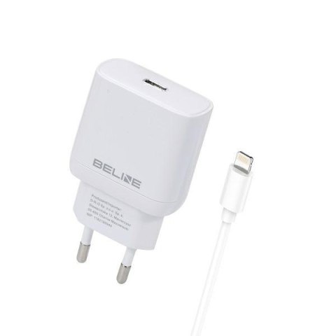 Ładowarka sieciowa 30W GaN USB-C + kabel lightning, biała Ładowarka sieciowa 30W GaN USB-C + kabel lightning, biała