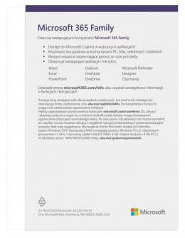 M365 Family PL 1Y 6U Win/Mac EP2-32382