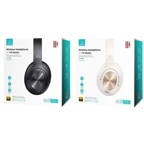 Słuchawki Bluetooth 5.3 nauszne US-YH Series czarne Słuchawki Bluetooth 5.3 nauszne US-YH Series czarne