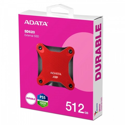 Dysk zewnętrzny SSD SD620 512G U3.2A 520/460 MB/s czerwony Dysk zewnętrzny SSD SD620 512G U3.2A 520/460 MB/s czerwony