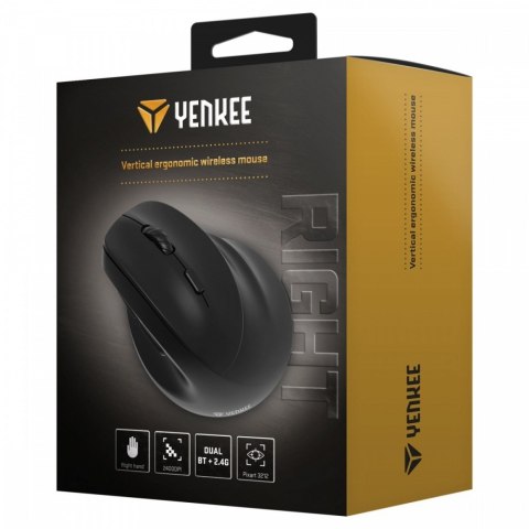 Mysz bezprzewodowa ergonomiczna praworęczna,akumulator Dual WL+BT Mysz bezprzewodowa ergonomiczna praworęczna,akumulator Dual WL+BT
