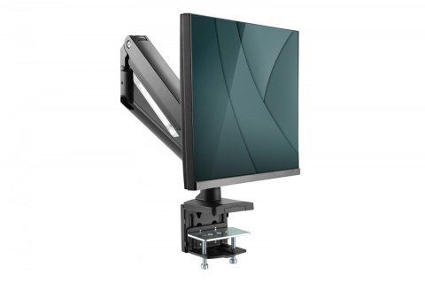 Ramię biurkowe pojedyncze z zaciskiem, 1xLCD, max. 35", max. obciążenie 15kg, ze sprężyną gazową Ramię biurkowe pojedyncze z zaciskiem, 1xLCD, max. 35", max. obciążenie 15kg, ze sprężyną gazową