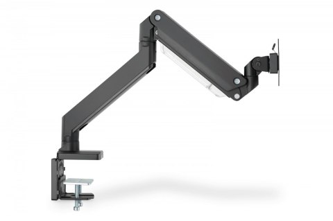 Ramię biurkowe pojedyncze z zaciskiem, 1xLCD, max. 35", max. obciążenie 15kg, ze sprężyną gazową Ramię biurkowe pojedyncze z zaciskiem, 1xLCD, max. 35", max. obciążenie 15kg, ze sprężyną gazową