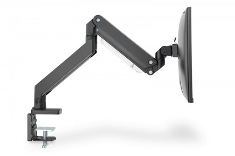 Ramię biurkowe pojedyncze z zaciskiem, 1xLCD, max. 35", max. obciążenie 15kg, ze sprężyną gazową Ramię biurkowe pojedyncze z zaciskiem, 1xLCD, max. 35", max. obciążenie 15kg, ze sprężyną gazową