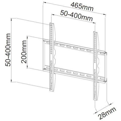 Uchwyt ścienny do TV 23-55cali LED/LCD 45kg slim 28mm biały Uchwyt ścienny do TV 23-55cali LED/LCD 45kg slim 28mm biały