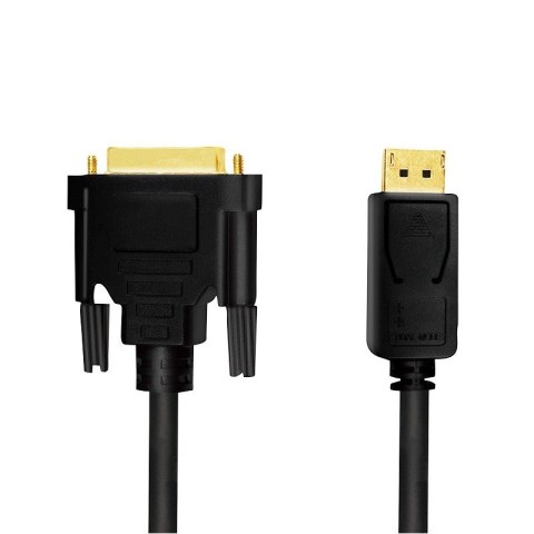 Kabel DisplayPort 1.2 do DVI 2m Czarny Kabel DisplayPort 1.2 do DVI 2m Czarny