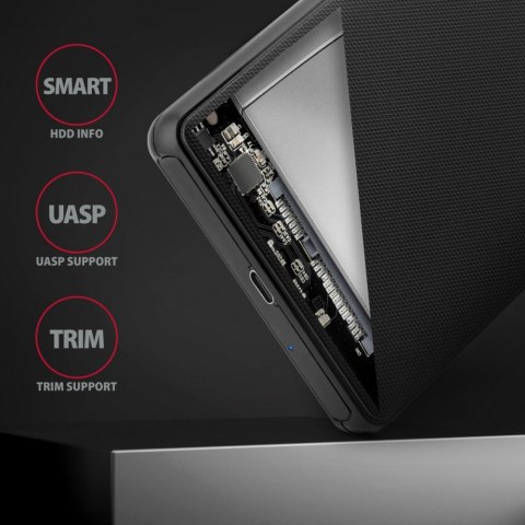 EE25-SLC Obudowa zewnętrzna plastikowa, bezśrubowa, USB-C 3.2 GEN 1 SATA 6G 2.5", czarna EE25-SLC Obudowa zewnętrzna plastikowa, bezśrubowa, USB-C 3.2 GEN 1 SATA 6G 2.5", czarna