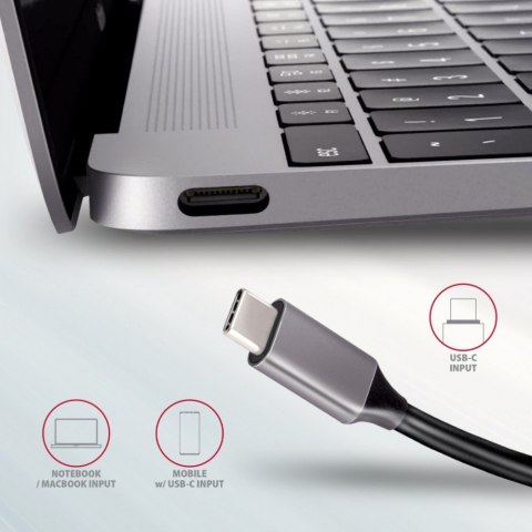 HMC-5 Wieloportowy hub USB 5in1, 5Gbps, 2x USB-A, HDMI 4K/30Hz, SD/microSD, PD 100W, 20cm USB-C kabel HMC-5 Wieloportowy hub USB 5in1, 5Gbps, 2x USB-A, HDMI 4K/30Hz, SD/microSD, PD 100W, 20cm USB-C kabel