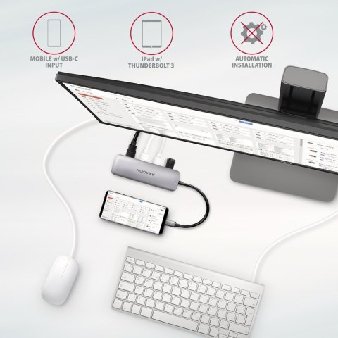 HMC-HCR3A Wieloportowy hub 3x USB-A + HDMI + SD/microSD, USB-C 3.2 Gen1, 20cm USB-C kabel HMC-HCR3A Wieloportowy hub 3x USB-A + HDMI + SD/microSD, USB-C 3.2 Gen1, 20cm USB-C kabel