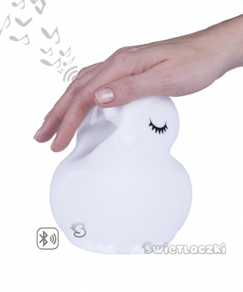 Lampka nocna silikonowa zmieniająca kolory z głośnikiem Bluetooth Świetlaczek Sówka HU HU Lampka nocna silikonowa zmieniająca kolory z głośnikiem Bluetooth Świetlaczek Sówka HU HU