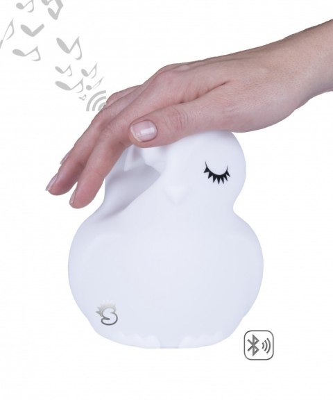 Lampka nocna silikonowa zmieniająca kolory z głośnikiem Bluetooth Świetlaczek Sówka HU HU Lampka nocna silikonowa zmieniająca kolory z głośnikiem Bluetooth Świetlaczek Sówka HU HU