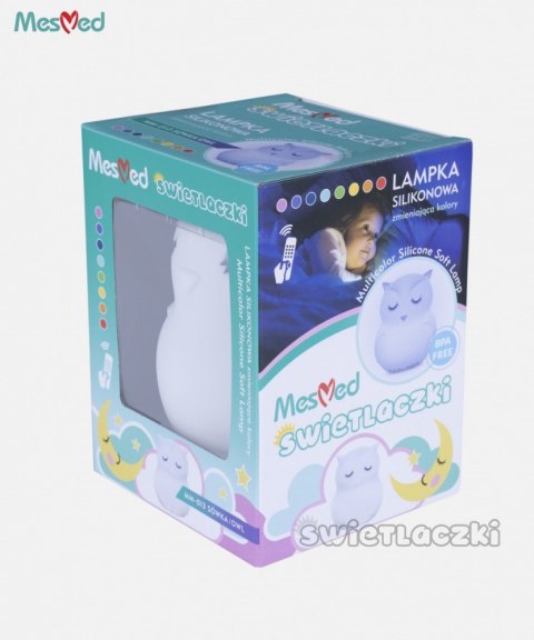 Lampka silikonowa nocna MM013 Sówka z pilotem Lampka silikonowa nocna MM013 Sówka z pilotem
