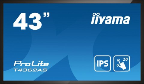 Monitor wielkoformatowy 43 cale T4362AS-B1 20pkt., 24/7, IPS, 500cd, ANDROID 8.0 Monitor wielkoformatowy 43 cale T4362AS-B1 20pkt., 24/7, IPS, 500cd, ANDROID 8.0