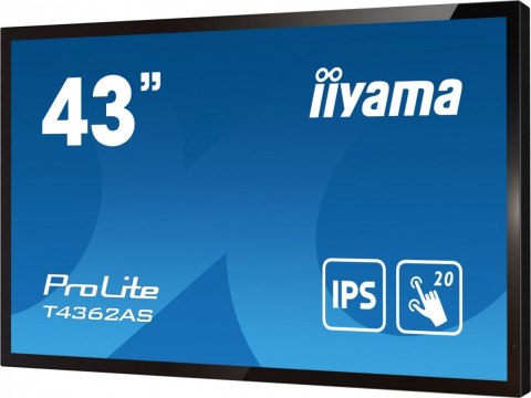 Monitor wielkoformatowy 43 cale T4362AS-B1 20pkt., 24/7, IPS, 500cd, ANDROID 8.0 Monitor wielkoformatowy 43 cale T4362AS-B1 20pkt., 24/7, IPS, 500cd, ANDROID 8.0