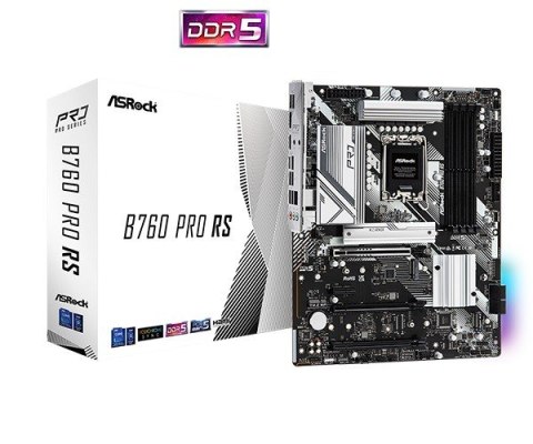 Płyta główna B760 Pro RS s1700 4DDR5 DP/HDMI/eDP M.2 ATX Płyta główna B760 Pro RS s1700 4DDR5 DP/HDMI/eDP M.2 ATX
