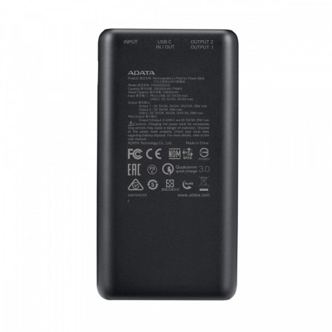 Powerbank P20000QCD 20000mAh Czarny QC/PD Powerbank P20000QCD 20000mAh Czarny QC/PD
