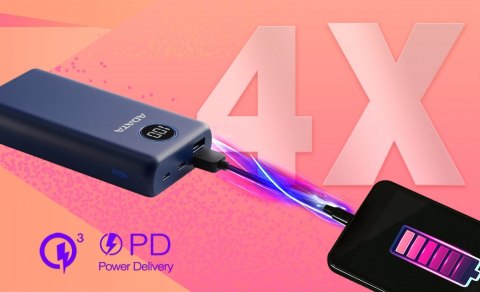 Powerbank P20000QCD 20000mAh Niebieski QC/PD Powerbank P20000QCD 20000mAh Niebieski QC/PD