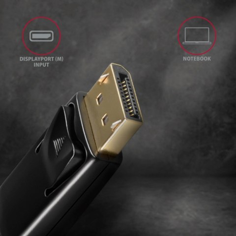 RVD-HI14C2 Adapter aktywny DisplayPort -> HDMI 1.4, kabel 1,8m, 4K/30Hz RVD-HI14C2 Adapter aktywny DisplayPort -> HDMI 1.4, kabel 1,8m, 4K/30Hz