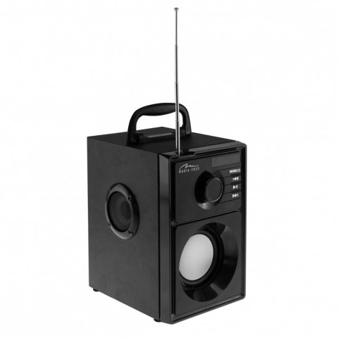 Głośnik BOOMBOX SILVER MT3179 Bluetooth 5.1+EDR/FM/MP3/MicroSD/USB/AUS/Pilot/USB-C/LED/RMS 15W/PMPO 600W Głośnik BOOMBOX SILVER MT3179 Bluetooth 5.1+EDR/FM/MP3/MicroSD/USB/AUS/Pilot/USB-C/LED/RMS 15W/PMPO 600W