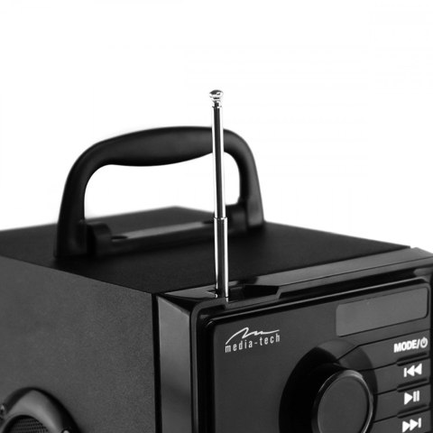 Głośnik BOOMBOX SILVER MT3179 Bluetooth 5.1+EDR/FM/MP3/MicroSD/USB/AUS/Pilot/USB-C/LED/RMS 15W/PMPO 600W Głośnik BOOMBOX SILVER MT3179 Bluetooth 5.1+EDR/FM/MP3/MicroSD/USB/AUS/Pilot/USB-C/LED/RMS 15W/PMPO 600W