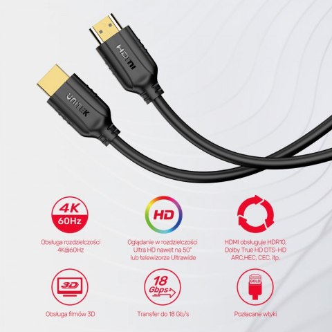 Kabel HDMI 2.0 4K 60HZ ; 10m ; C11079BK-10M Kabel HDMI 2.0 4K 60HZ ; 10m ; C11079BK-10M