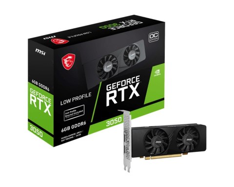 Karta graficzna GeForce RTX 3050 LP 6G OC 6GB GDDR6 96bit DP/2HDMI Karta graficzna GeForce RTX 3050 LP 6G OC 6GB GDDR6 96bit DP/2HDMI
