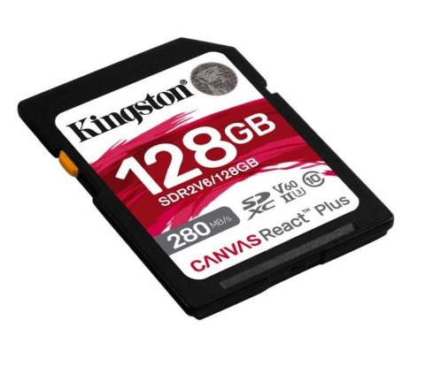 Karta pamięci SD 128GB React Plus 280/100/MB/s U3 V60 Karta pamięci SD 128GB React Plus 280/100/MB/s U3 V60