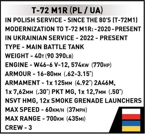 Klocki T-72M1R (PL/UA) Klocki T-72M1R (PL/UA)